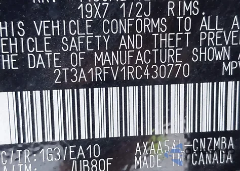 2024 Toyota Rav4 Xle Premium z USA, uszkodzony, nr VIN 2T3A1RFV1RC430770